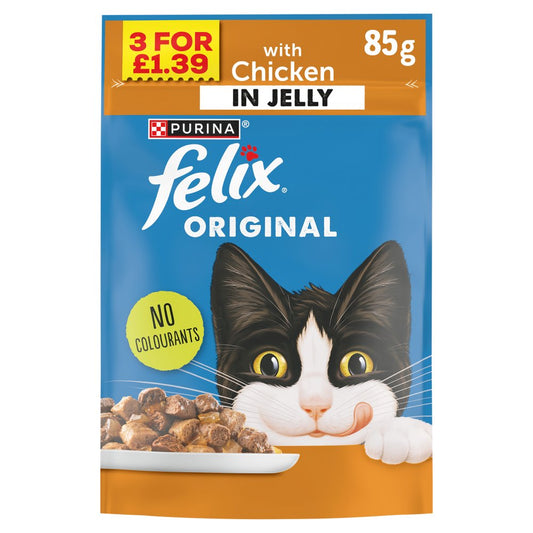 FELIX Original Chicken in Jelly Wet Cat Food  PMP (85g × 24 × 1)