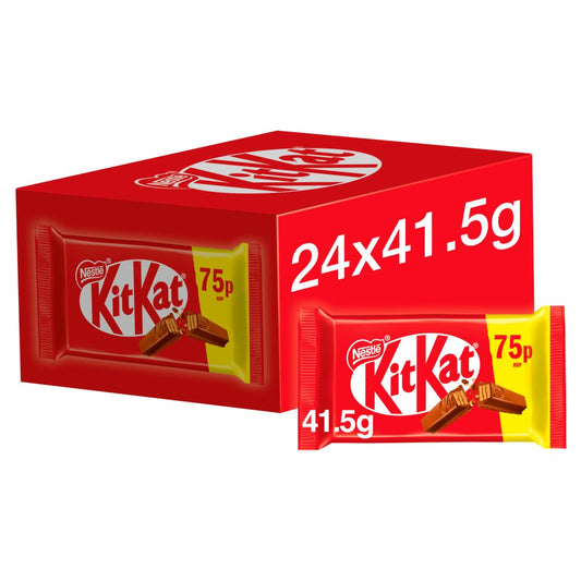 KitKat 4 Finger Milk Chocolate Bar  PMP 75p (Sgl × 24 × 1)