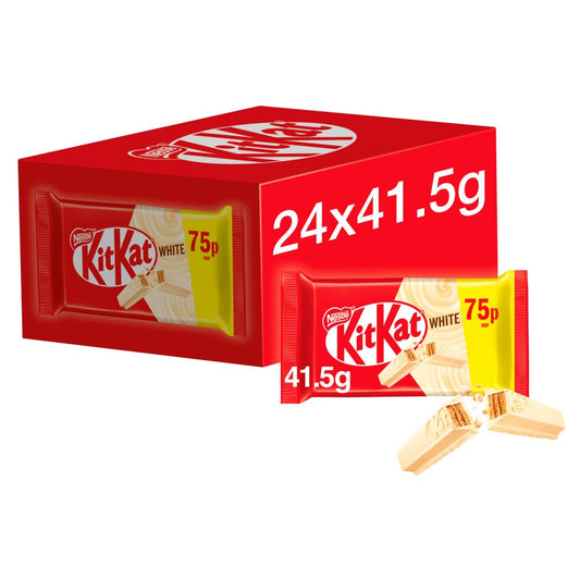 KitKat 4 Finger White Biscuit Bar  PMP 75p (41.5g × 24 × 1)