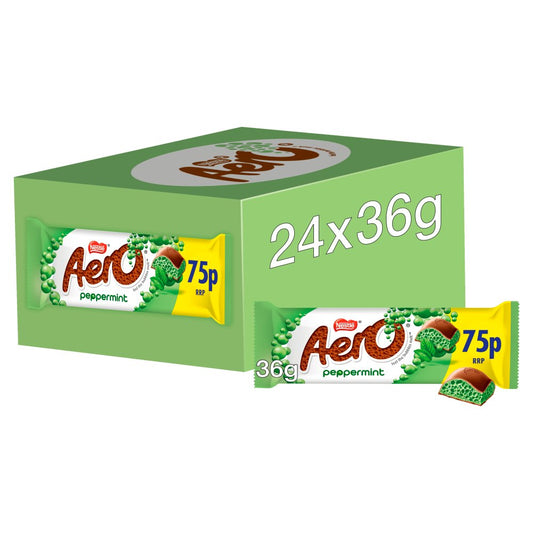 Aero Bubbly Peppermint Chocolate Bar  PMP 75p (Bar × 24 × 1)