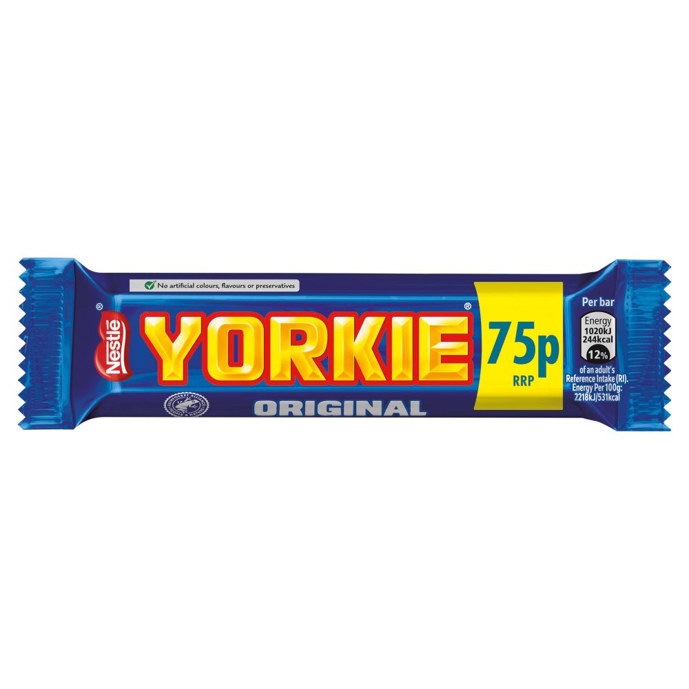 Yorkie Milk Chocolate Bar  PMP 75p (Std × 24 × 1)