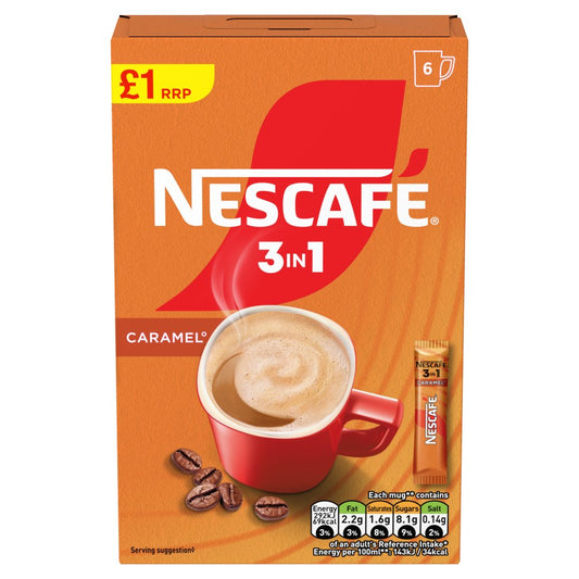 Nescafé 3 in 1 Caramel 6 x 16g (96g) (6s × 11 × 1)