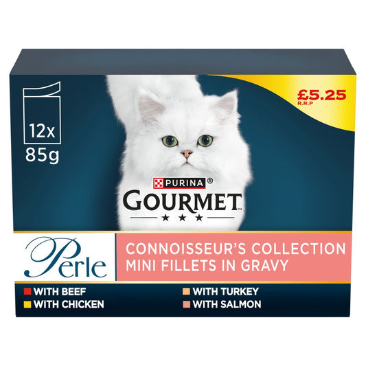 Gourmet Perle Connoisseur's Collection Mini Fillets in Gravy (85g × 4 × 1)