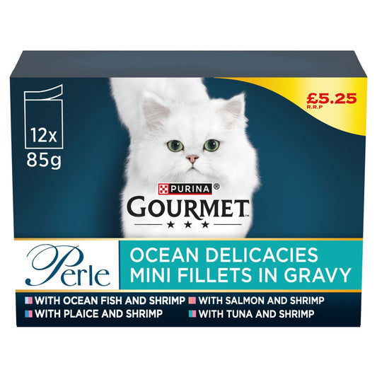 Gourmet Perle Ocean Delicacies Mini Fillets in Gravy    (85g × 4 × 1)