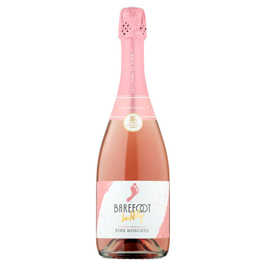 Barefoot Bubbly Pink Moscato Rosé Wine 750ml (75Cl × 6)