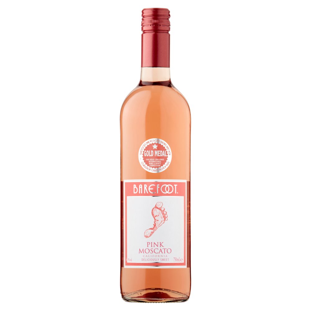 Barefoot Pink Moscato Rosé Wine 750ml (75Cl × 6)