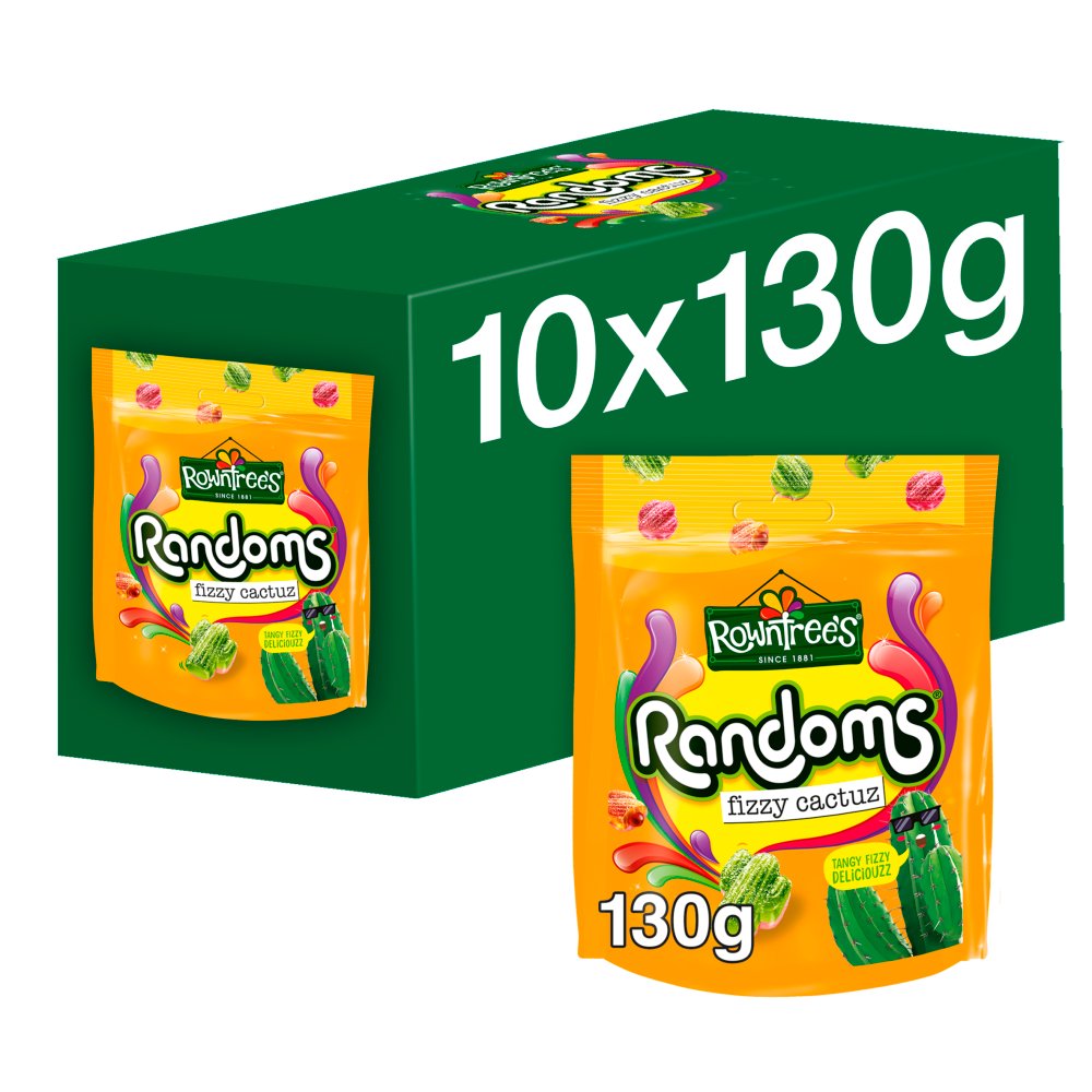 Rowntree's Randoms Fizzy Cactuz Sweets Sharing Bag (130g × 10 × 1)