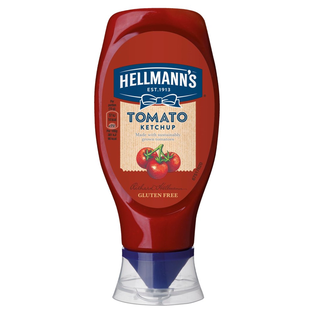 Hellmann's Condiment Squeeze Bottle Tomato Ketchup  (430ml × 8 × 1)