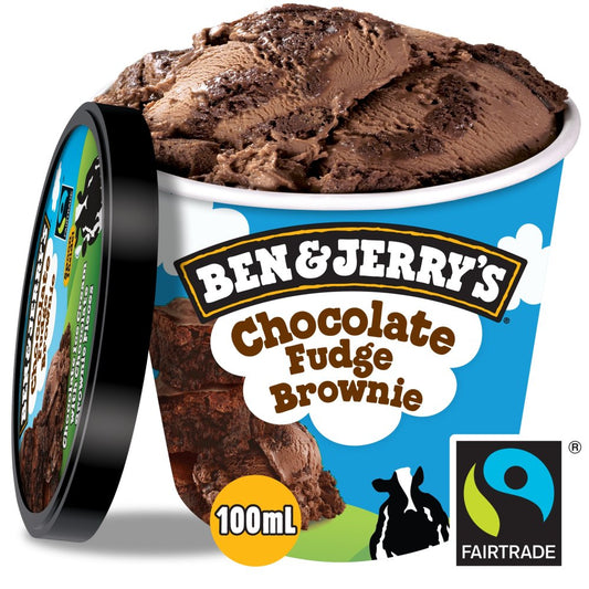 Ben & Jerry's Chocolate Fudge Brownie Ice Cream (100ml × 12)