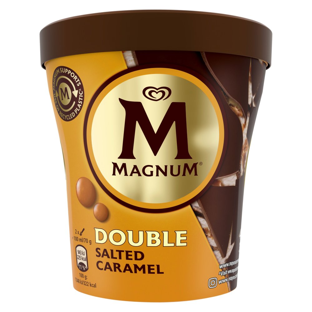 Magnum Tub Ice Cream Double Salted Caramel (400ml × 8)