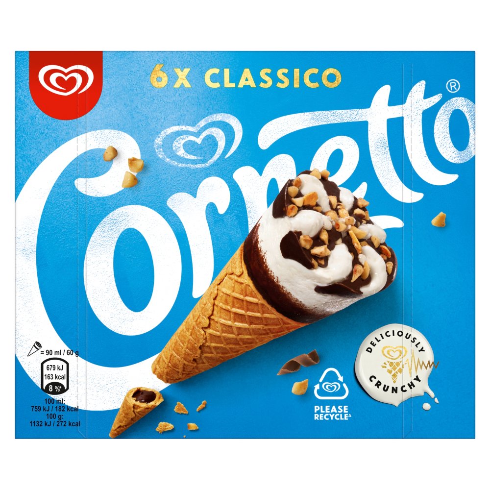 Cornetto Ice cream cone Classico (6pk × 6)