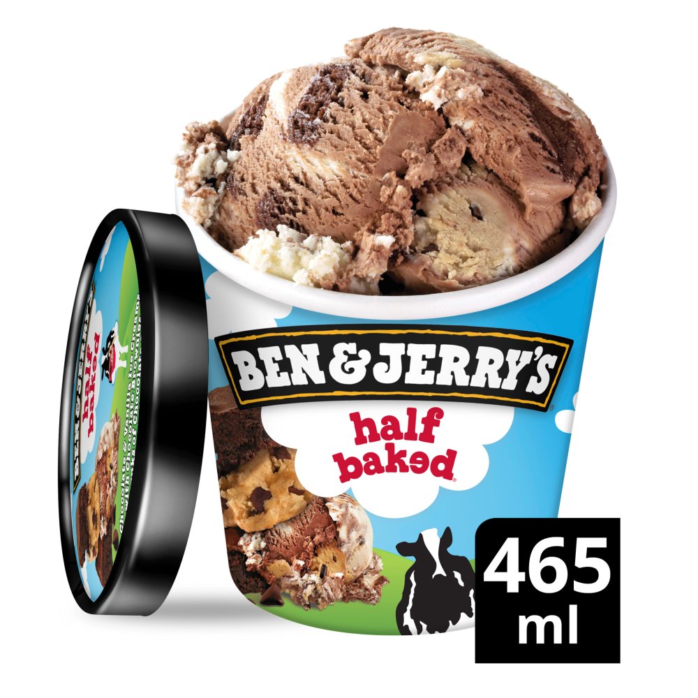 Ben & Jerry's Half Baked Ice Cream (465ml × 8)