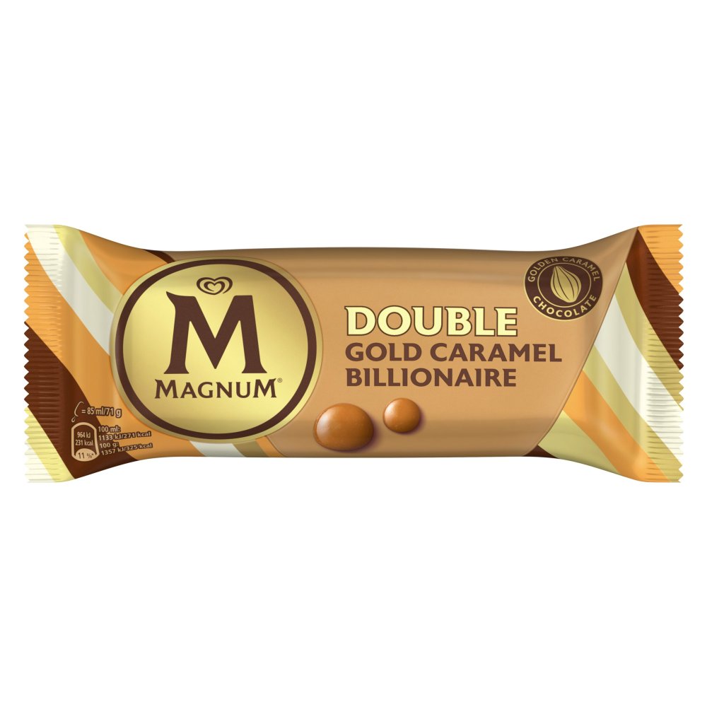 Magnum Ice Cream Stick Double Gold Caramel Billionaire (85ml × 20 × 1)