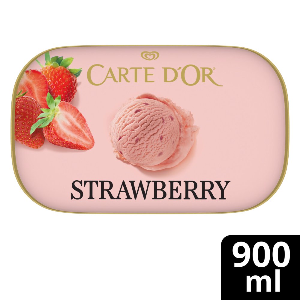 Carte D'or Delightful Strawberry Ice Cream Dessert (900ml × 6)