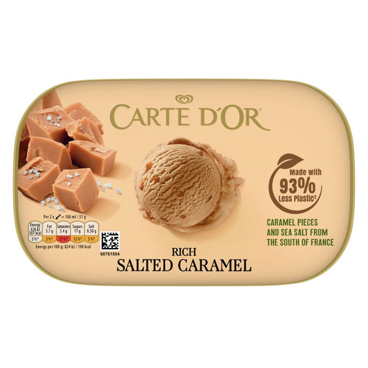 Carte D'or Ice Cream Dessert Rich Salted Caramel ice cream (900ml × 6)