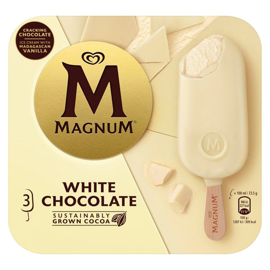 Magnum Ice Cream Sticks White Chocolate (3pk × 10)