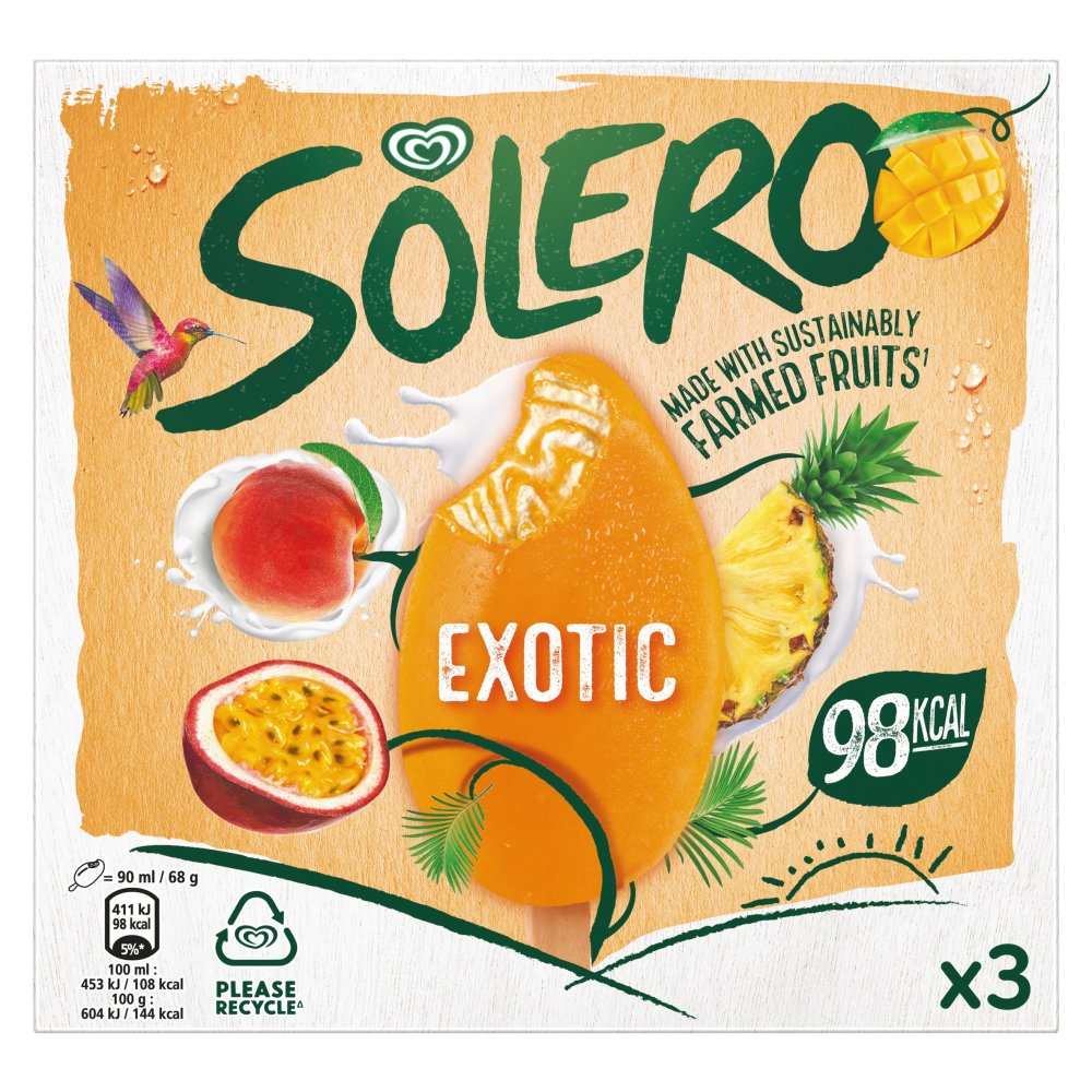 Solero Ice Cream Sticks Exotic (3pk × 10)