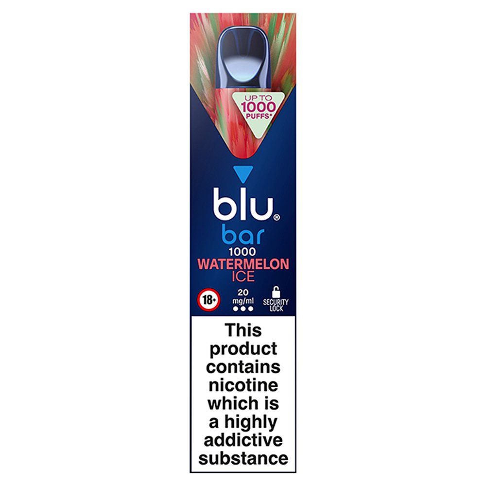 blu bar 1000 Watermelon Ice Disposable Vape (2ml × 10 × 1)