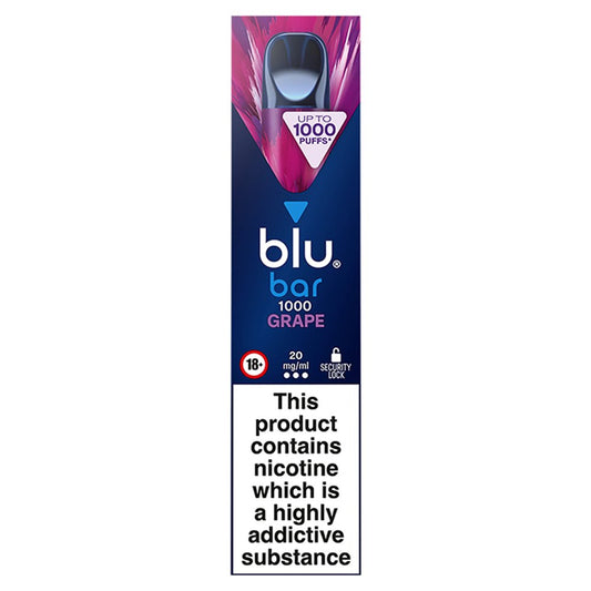 blu bar 1000 Grape Disposable Vape (2ml × 10 × 1)