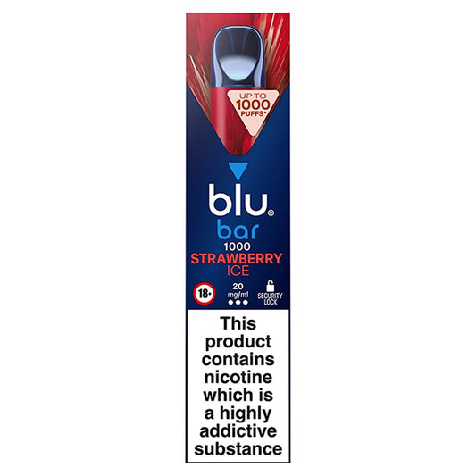 blu bar 1000 Strawberry Ice Disposable Vape (2ml × 10 × 1)