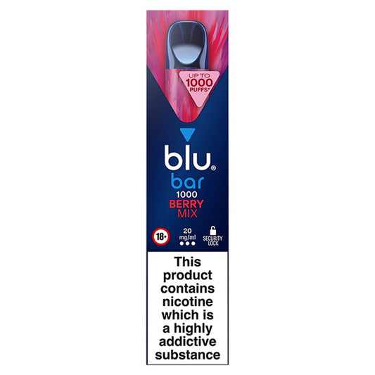 blu bar 1000 Berry Mix Disposable Vape (2ml × 10 × 1)