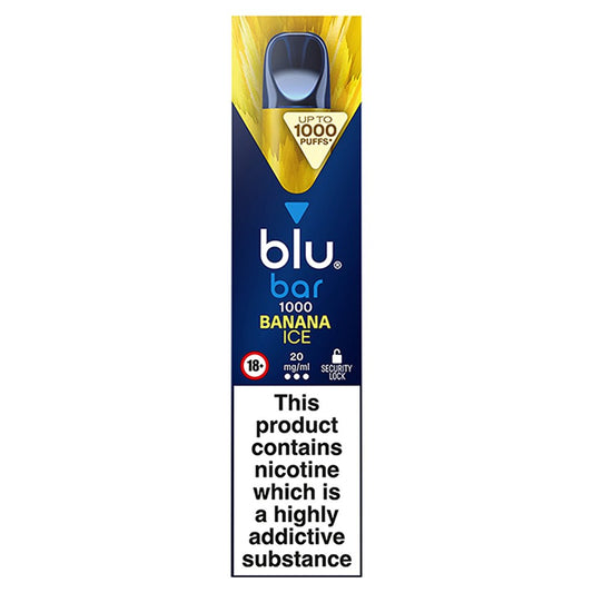 blu bar 1000 Banana Ice Disposable Vape (2ml × 10 × 1)