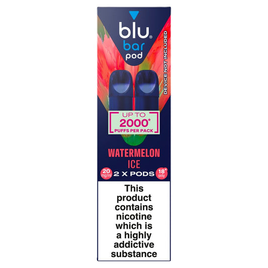 blu bar pod Watermelon Ice Vape Pods (4ml × 10 × 1)