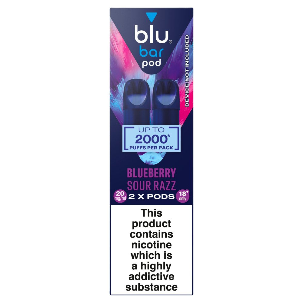 blu bar pod Blueberry Sour Razz Vape Pods (4ml × 10 × 1)