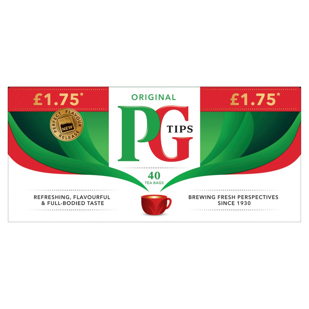 PG Tips 40 Original Tea Bags 116g (40s × 6 × 1)