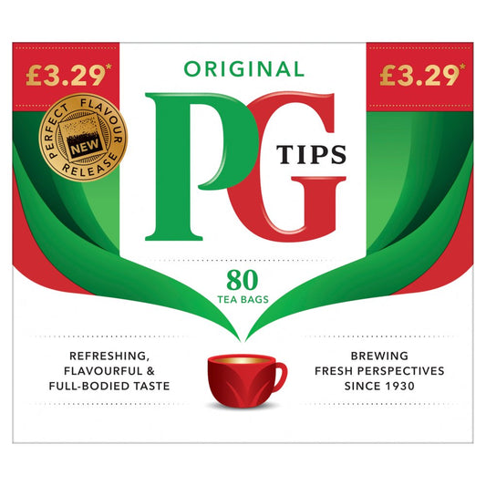 PG Tips 80 Original Tea Bags 232g (80s × 6 × 1)