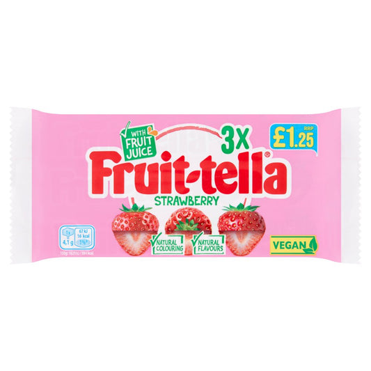 Fruit-tella Strawberry (3pk × 24 × 1)