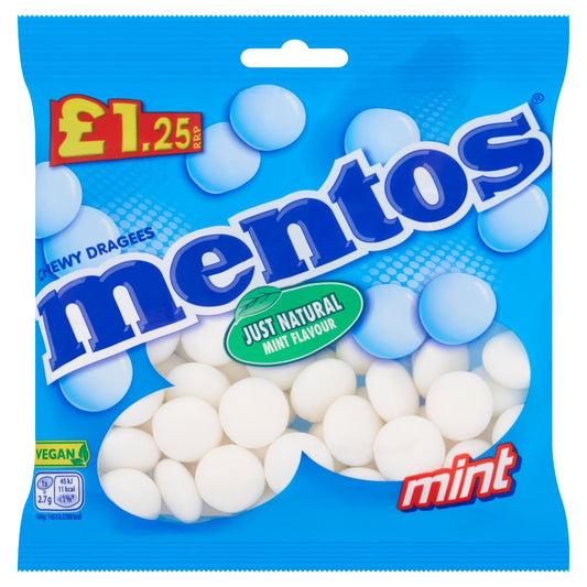 Mentos Chewy Dragees Mint Flavour (135g × 12 × 1)