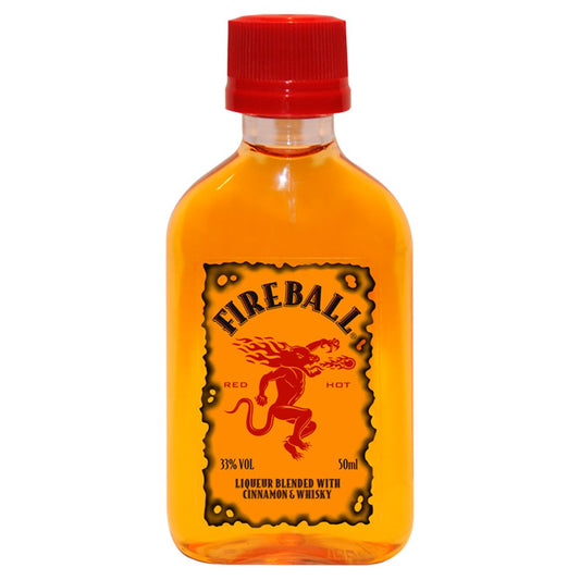 Fireball Liqueur Blended with Cinnamon & Whisky 50ml (5Cl × 10 × 12)