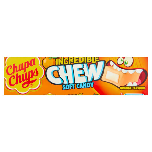 Chupa Chups Incredible Chew Soft Candy Orange Flavour (45g × 20 × 12)