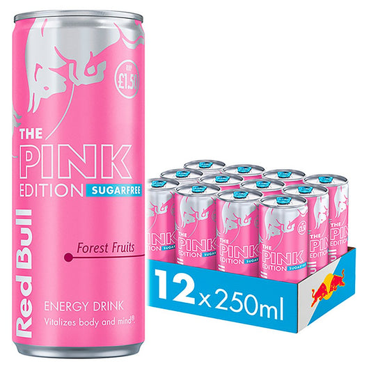 Red Bull Energy Drink Sugar Free Pink Edition Forest Fruits PM 1.50 (250ml × 12 × 1)