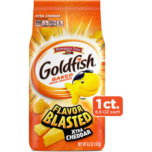 GOLDFISH CRACKERS BLASTED XTRA CHEDDAR