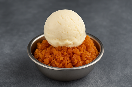 Gajar Halwa with Ice Cream