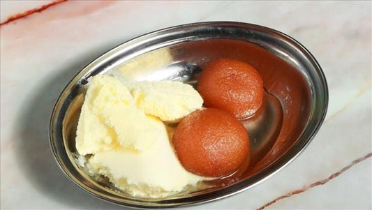 Gulab Jamun with Ice Cream